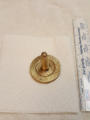 Solid Brass survey block button - $15.00